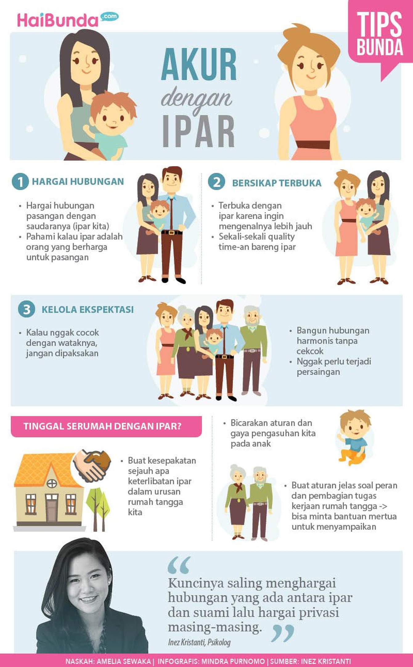 Ingin akur dengan saudara ipar kita, Bun? Tips ini nggak ada salahnya dicoba lho.