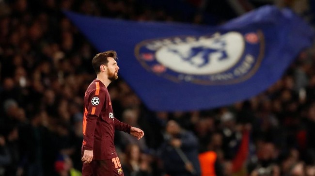 Gol Lionel Messi ke gawang Chelsea menguntungkan Barcelona yang akan berlaga sebagai tuan rumah pada leg kedua babak 16 besar Liga Champions.