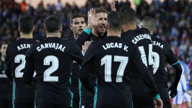 Real Madrid mengalahkan Leganes 3-1. Tambahan tiga poin membuat Madrid melaju ke peringkat ketiga La Liga.