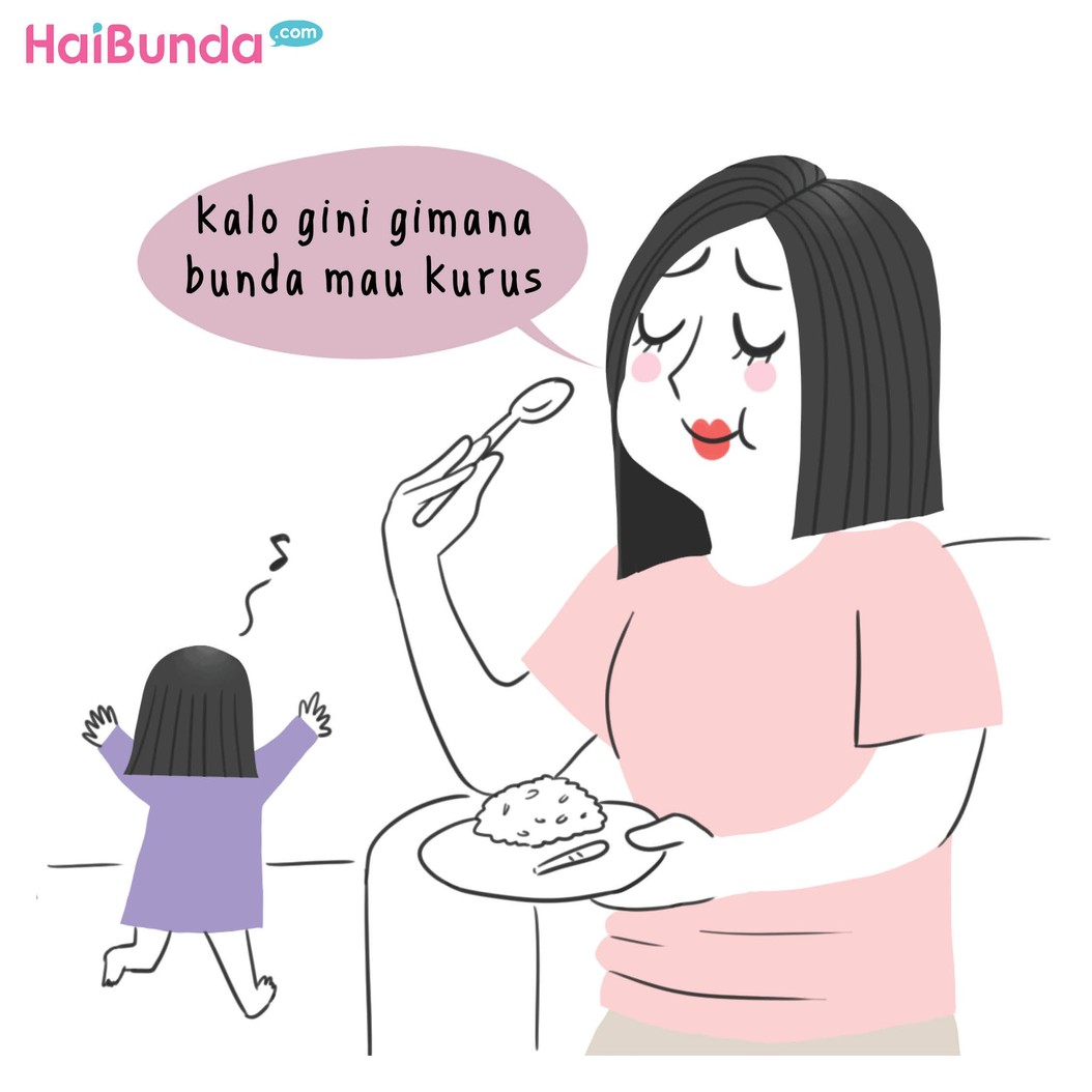 Saat jadi ibu, urusan makan bisa beda nih, Bun. Kalau Bunda gimana? Sama nggak perubahan yang dialami kayak bunda di komik ini?