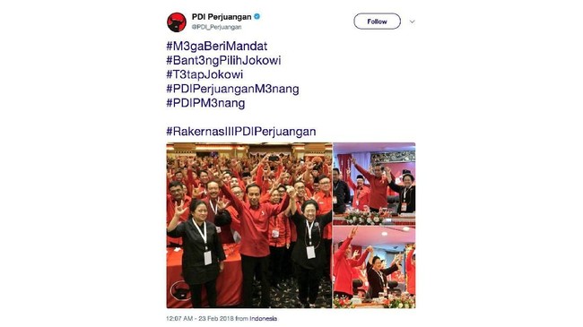 Sekjen PDIP Hasto Kristiyanto menyatakan partainya menyadari media sosial telah menjadi bagian dari perjuangan, sesuai dengat tren yang terjadi saat ini.