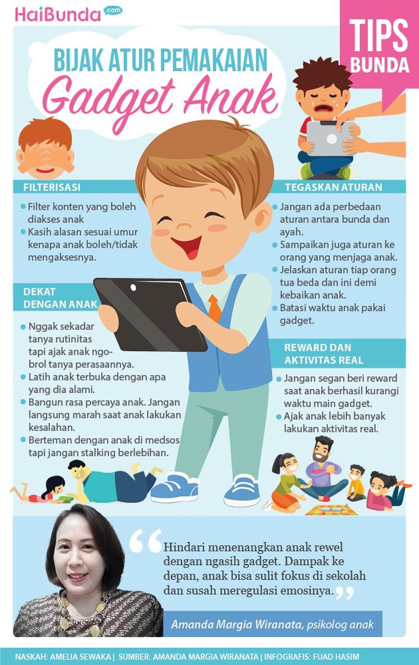 Sebelum Anak Pakai Gadget, Perhatikan Panduan Ini, Bun Kalau Bunda dan Ayah hendak mengizinkan anak pakai gadget, jangan lupa terapkan panduan berikut ini ya.