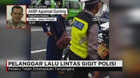 Pelanggar Lalu Lintas Gigit Polisi