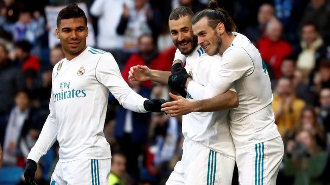 Trio BBC kembali mencetak gol untuk Madrid dalam satu laga untuk kali pertama di musim ini sejak April 2016. Berikut sejumlah fakta unik lainnya.