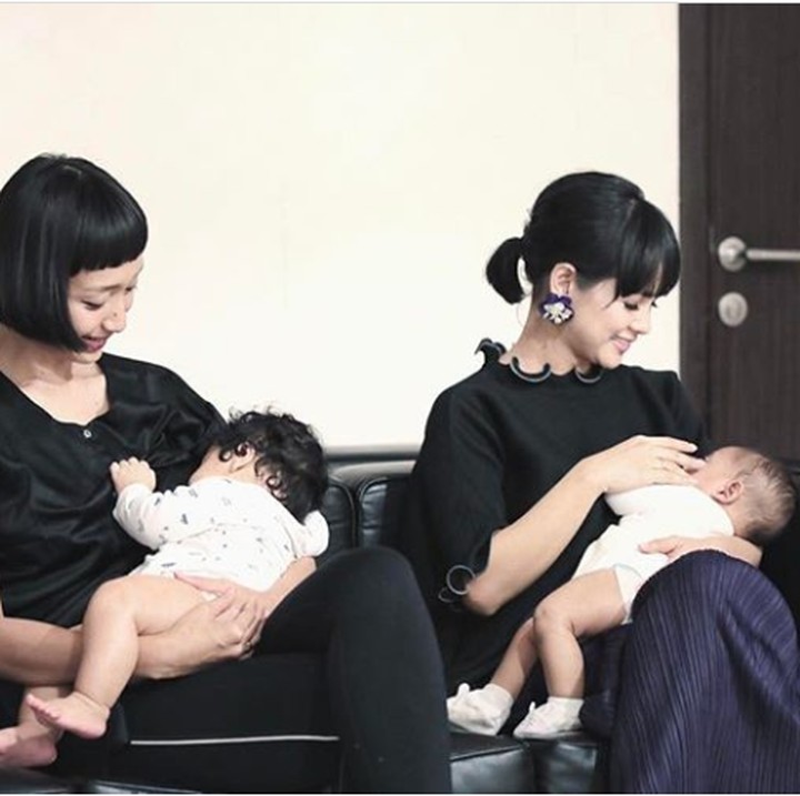 Kalau anak kenyang, ibu juga senang. (Foto: Instagram @andienippekawa)