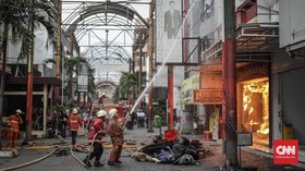 Dua Jam Berkobar, Api Kebakaran Pasar Baru Bisa Dipadamkan
