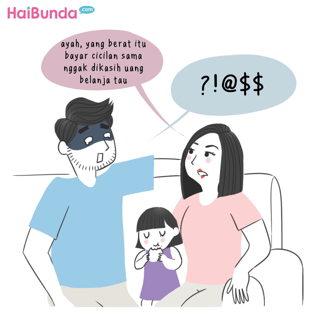 Ayah di komik ini lagi 'demam' Dilan nih, Bun. Hmm, kalau Bunda atau Ayah paling berkesan nonton film apa sih yang sampai terbayang-bayang dan bikin 'demam'?