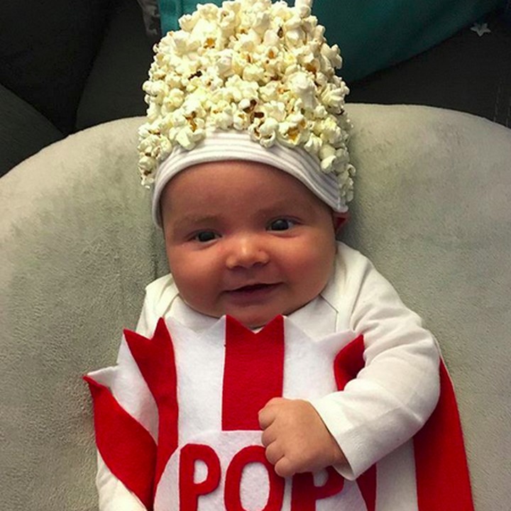 <p>Biasanya, bayi-bayi dipakaikan kostum popcorn kayak gini saat Halloween. (Foto: Instagram/ @leopard_loverxo)</p>