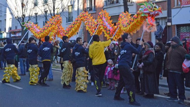Imlek di Paris berpusat di 13eme arrondissement alias Distrik ke-13, yang merupakan quartier chinois atau pecinan-nya Paris.