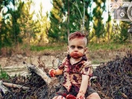 Cerita di Balik Photoshoot Bayi dengan Tema Zombie