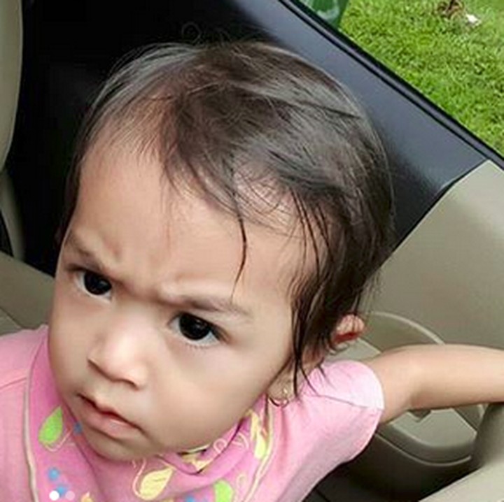 <p>Begini ekspresi serius Taqya. Tetap aja menggemaskan ya. (Foto: Instagram/ @gary_iskak)</p>