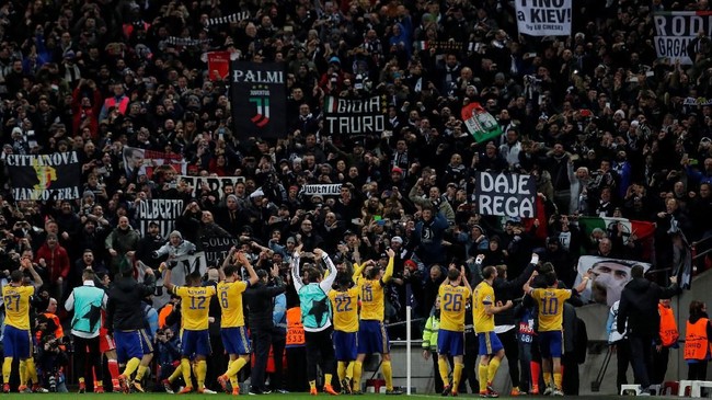 FOTO: 'Tembok' Juventus Kalahkan Tottenham
