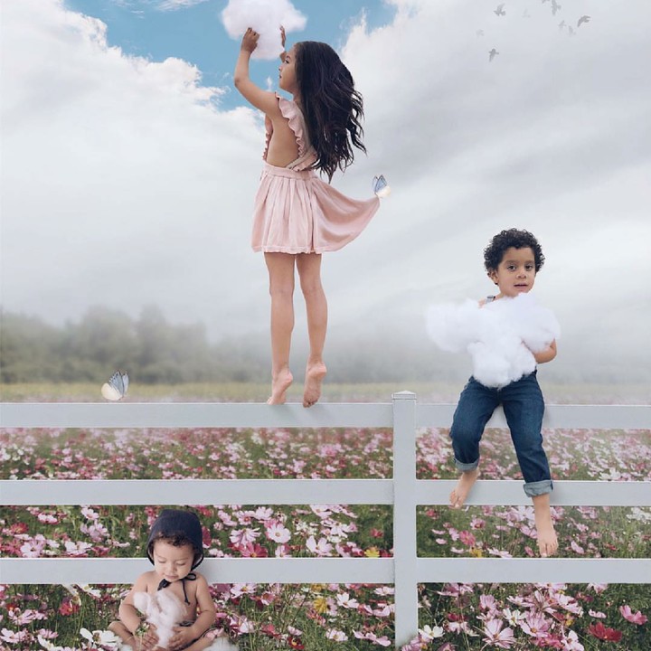 <p>Mewujudkan imajinasi dalam foto memang jadi salah satu hobi Vanessa. Nih lihat, Bun, di foto ini si kecil bisa ambil awan. (Foto: Instagram @the_life_of_aivax)</p>