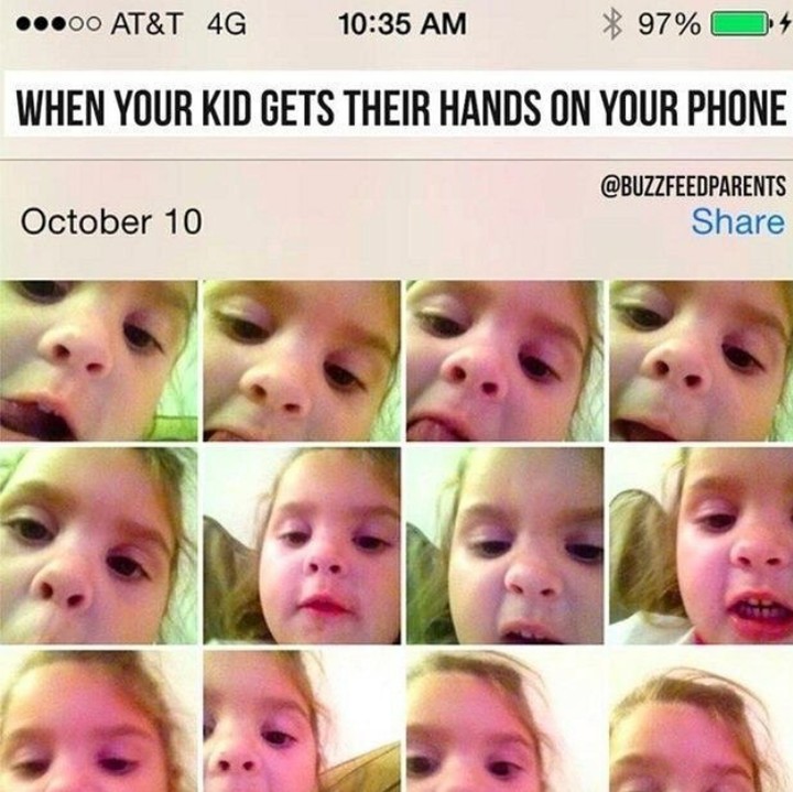 <p>Saat anak diberikan izin untuk mengambil alih kamera ponsel kita, Bun. (Foto: Instagram @buzzfeedparents)<br /><br /></p>