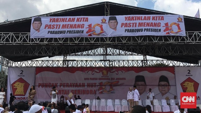 DPD Gerindra DKI Jakarta resmi mendeklarasikan Prabowo Subianto sebagai calon presiden di Pemilihan Presiden 2019.