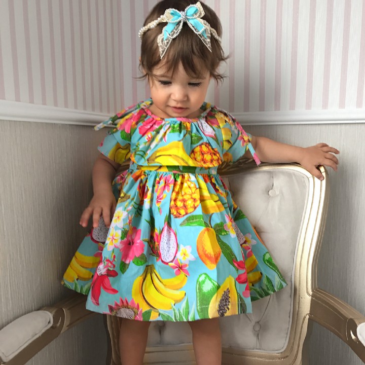<p>Pakai dress buah gini cocok nggak, Bun? (Foto: Instagram @vida_da_alice)</p>