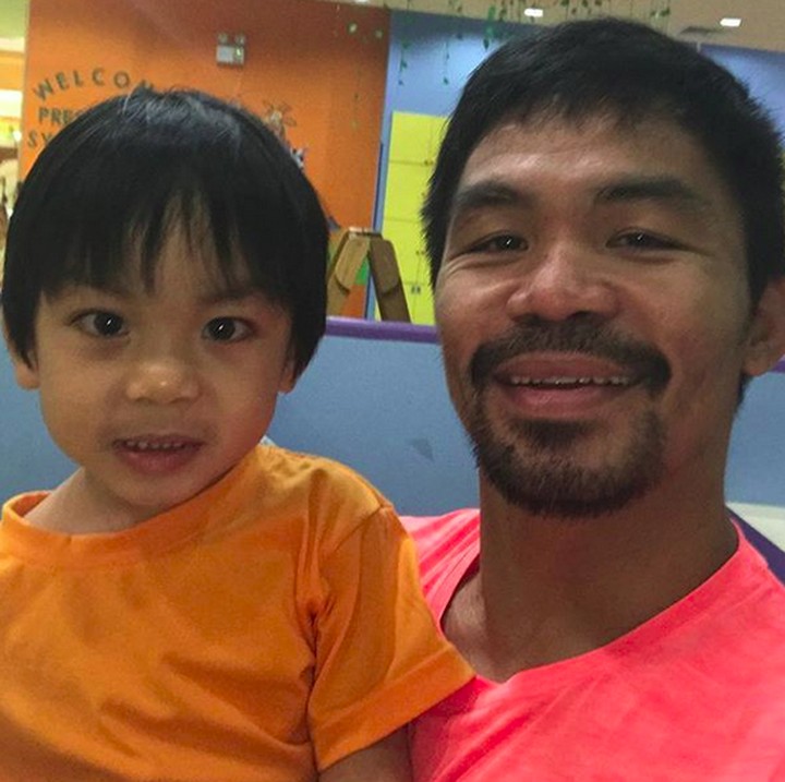 <p>Israel mirip sama Ayahnya nggak, Bun? (Foto: Instagram/ @mannypacquaio)</p>