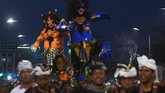 FOTO: Festival Ogoh-ogoh Nusantara Sambut Hari Raya Nyepi Jelang Hari Raya Nyepi, Ogoh-Ogoh diarak oleh sejumlah pemuda sebagai simbol hilangnya aura negatif, sehingga umat dapat beribadah dengan hening dan damai.