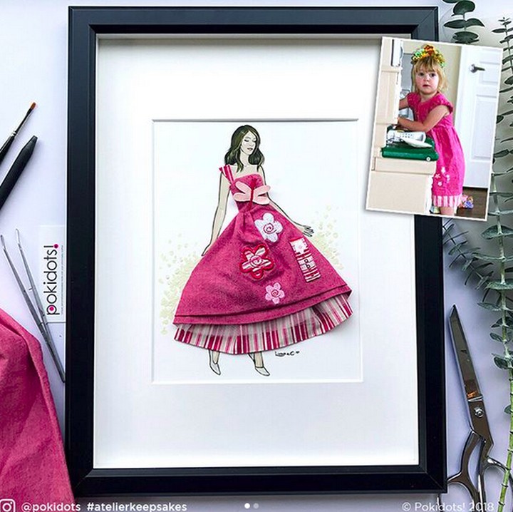 <p>Wah, pakaian si gadis cilik bisa diubah jadi material gaun. (Foto: Instagram/ @pokidots)</p>