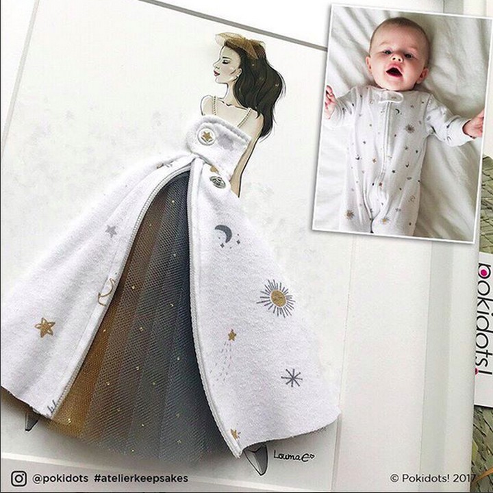 <p>Jumper si baby pun bisa jadi gaun malam untuk perempuan di gambar ini. (Foto: Instagram/ @pokidots)</p>