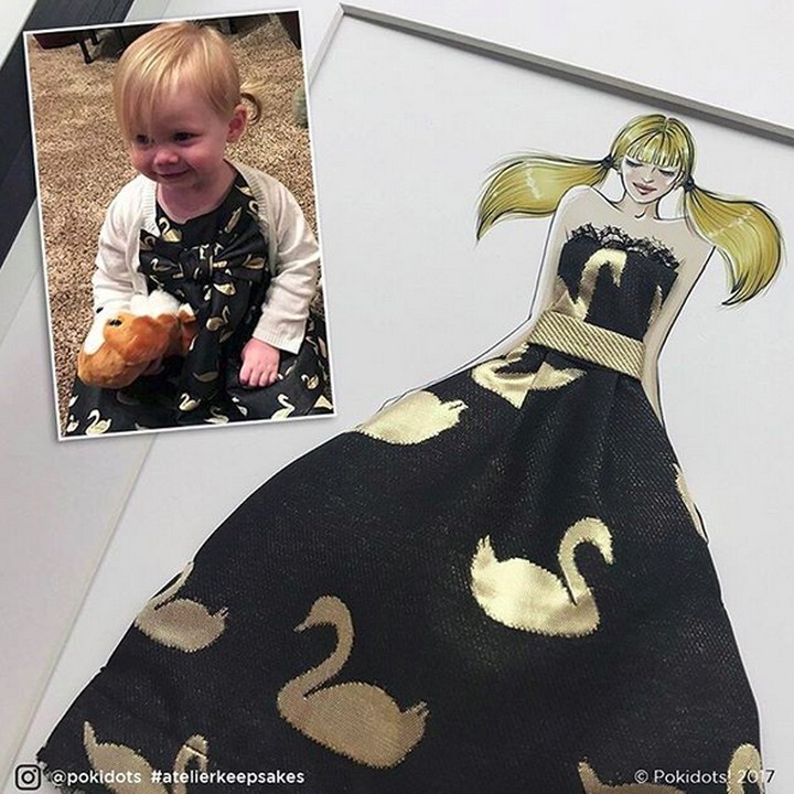 <p>Kalau melihat gambar ini pasti Bunda dan Ayah akan teringat momen-momen saat si kecil pakai baju favoritnya. (Foto: Instagram/ @pokidots)</p>