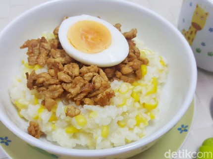 Ajak si Kecil Bikin Bubur Jagung Ayam Cincang Yuk, Bun