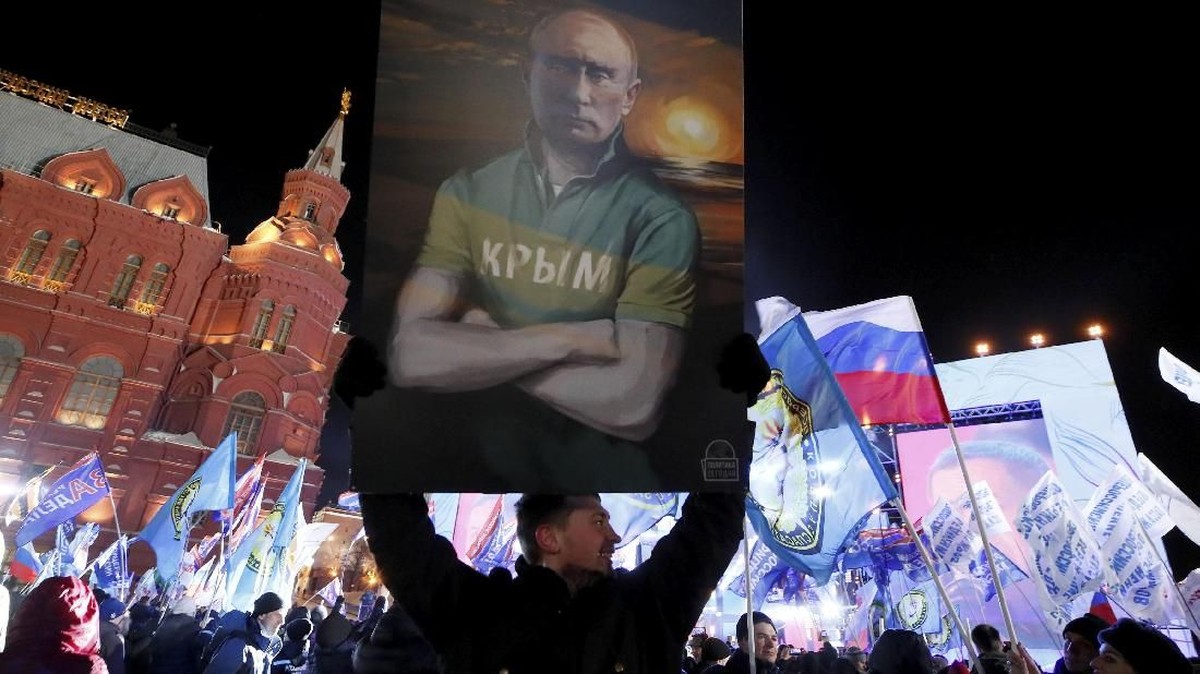 FOTO: Perayaan Kemenangan Putin dalam Pilpres Rusia