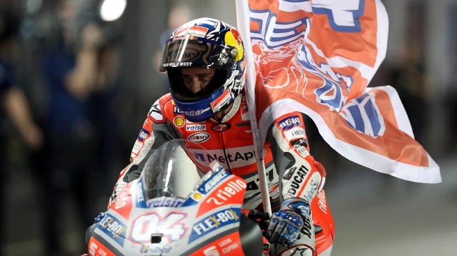 Andrea Dovizioso hanya menyebut Johann Zarco dan Marc Marquez sebagai pebalap yang akan menjadi pesaing di MotoGP Prancis, Minggu (20/5)
