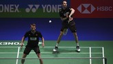 FOTO: Panggung Juara Kevin/Marcus di All England 2018 Kevin Sanjaya Sukamuljo/Marcus Fernaldi Gideon meraih gelar juara All England 2018 setelah mengalahkan salah satu rivalnya, Mathias Boe/Carsten Mogensen.