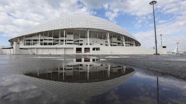 Stadion Olimpiade Fisht di Kota Sochi salah satu venue di Piala Dunia 2018. Kota Olimpiade Musim Dingin itu ramaikan pesta sepak bola dunia di Rusia.
