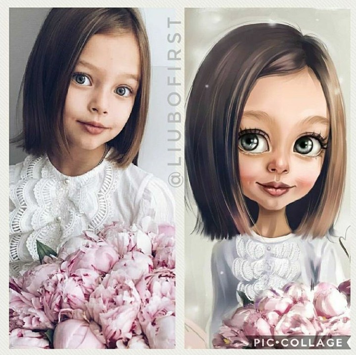 <p>Gimana Bun, mirip ya dengan foto aslinya? (Foto: Instagram @liubofirst)  </p>