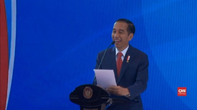 Presiden Jokowi dalam setiap kesempatan pada acara kementerian selalu menyelipkan capaian pemerintah, misalnya soal keberhasilan pembangunan infrastruktur.