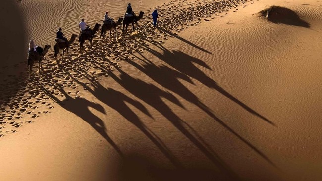 Sebagian kawasan di Arab Saudi dan Gurun Sahara yang masuk dalam wilayah Aljazair dilaporkan diselimuti lapisan salju.