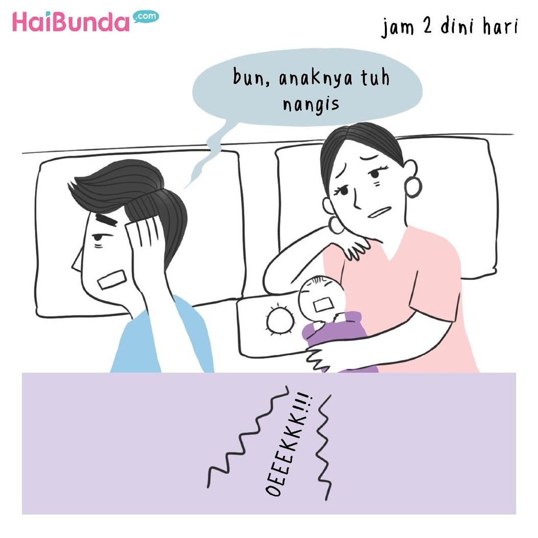 Ingatkah pengalaman saat suami menjadi ayah baru, Bun? Apa yang paling membekas di ingatan?