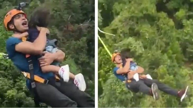 Ayah ini ajak anak balitanya bungge jumping. Gara-gara itu dia dikritik, Bun.