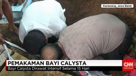 Pemakaman Bayi Calysta Diwarnai Isak Tangis Keluarga