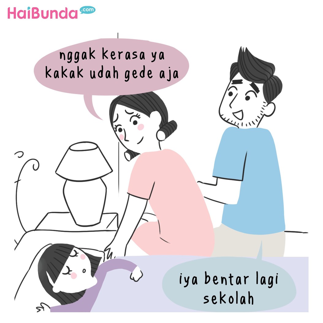 Saat membayangkan nanti si kecil besar, kita bisa mellow deh. Buat Bunda, membayangkan anak nanti bakal gimana yang bikin mellow? Cerita yuk di kolom komentar.