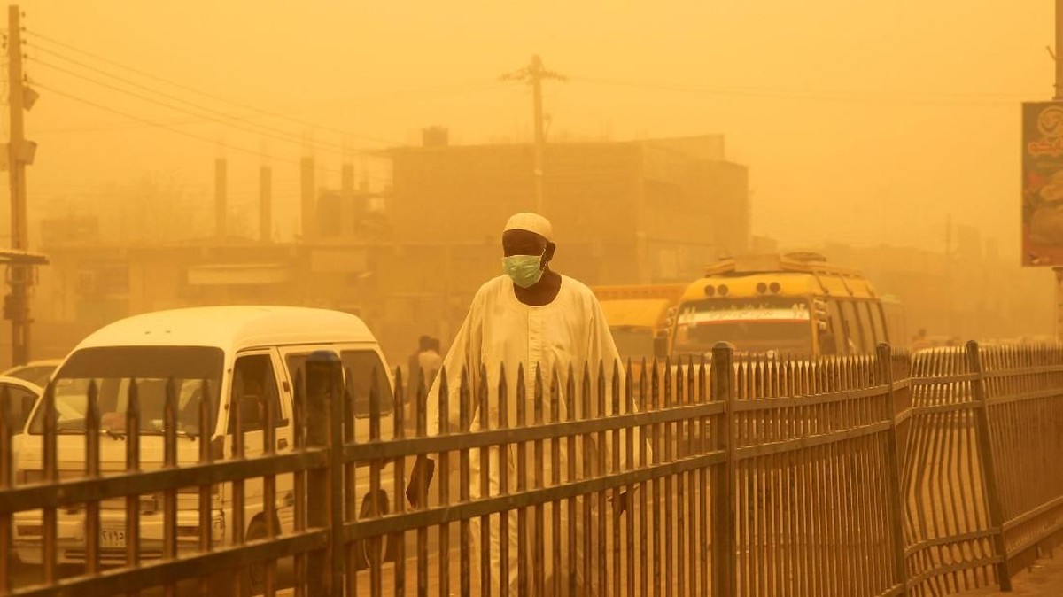 FOTO: Menembus Badai Pasir di Sudan