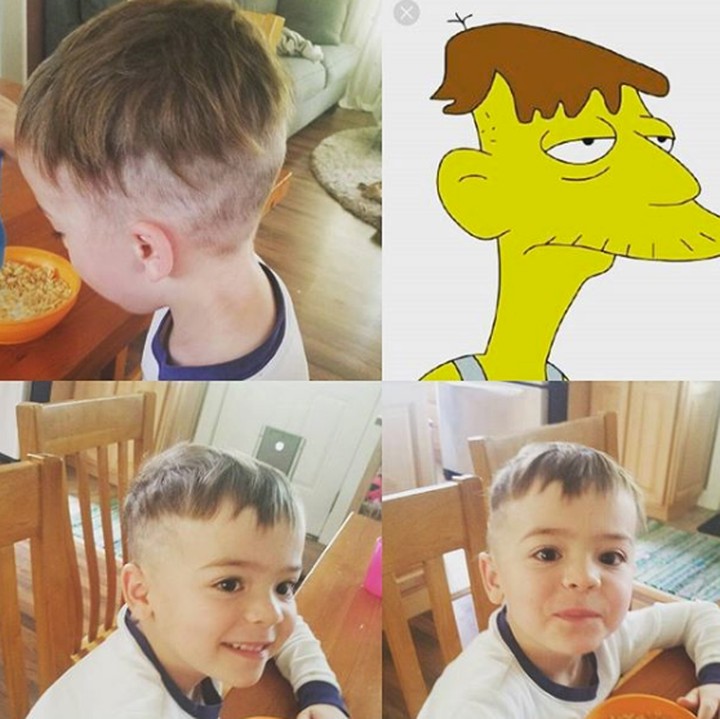 <p>Haircut by daddy! (Foto: Instagram @t_sparks)</p>