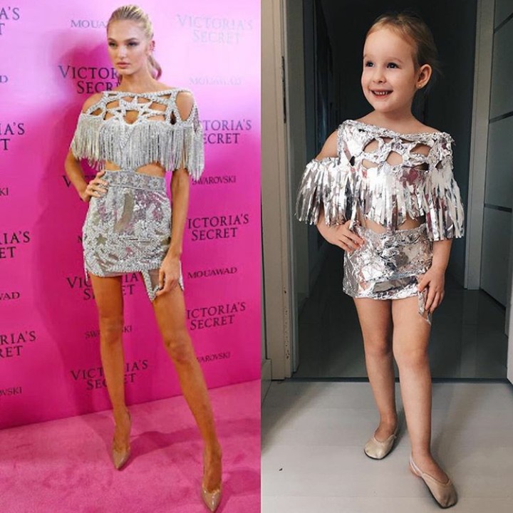 <p>Hanya bermodal aluminium foil, Stefani tampak cantik seperti model Romee Strijd. (Foto: Instagram @seasunstefunny)</p>