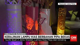 Kerajinan Lampu Hias Berbahan Pipa Bekas