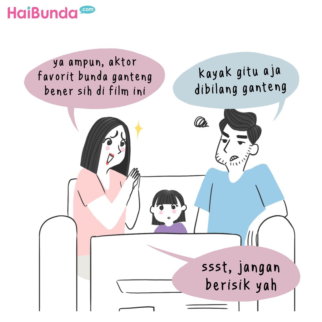 Begini jadinya kalau ayah di komik ini cemburu. Bunda pernah dicemburuin sama suami? Yuk ceritain di kolom komentar, Bun.