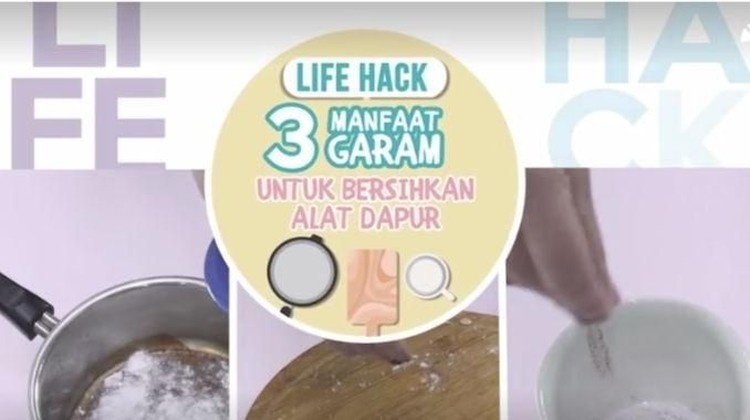Selain jadi bumbu masak, garam juga bisa digunakan untuk membersihkan alat dapur lho.