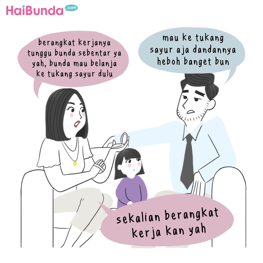 Begini jadinya kalau ayah di komik ini cemburu. Bunda pernah dicemburuin sama suami? Yuk ceritain di kolom komentar, Bun.