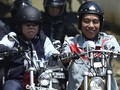 Motor 'Modif' Jokowi dan Gibran Ngeceng di Makassar