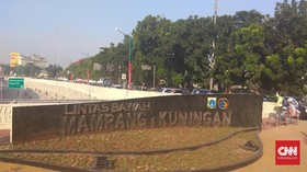 Jalur Lalu Lintas Setelah Underpass Mampang Dibuka