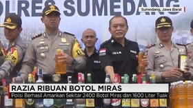 Razia Ribuan Botol Miras