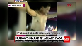 Prabowo Diarak Telanjang Dada