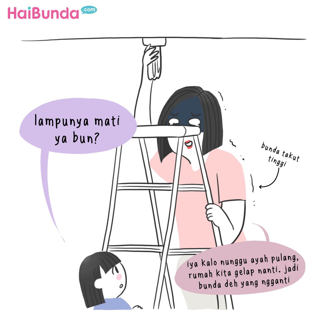 Di balik sosok bunda yang lembut, tersimpan kekuatan yang nggak disangka. Kapan kekuatan 'tersembunyi' Bunda di komik ini muncul?
