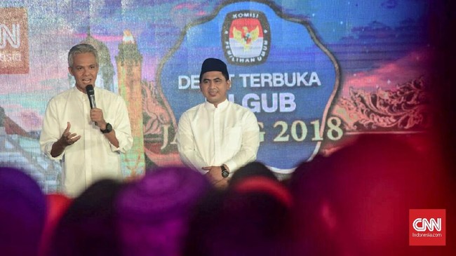 Ganjar menambahkan, apabila menang dalam pertarungan pemilihan kepala daerah Jawa Tengah maka ia akan dengan rendah hati mendatangi pihak yang kalah.